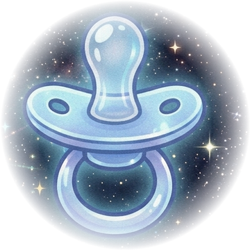 A glowing dummy among the stars